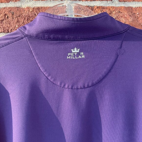 Peter Millar Mens L Purple Quarter-Zip Wexford Golf Club Hilton Head Island SC - Picture 3 of 9